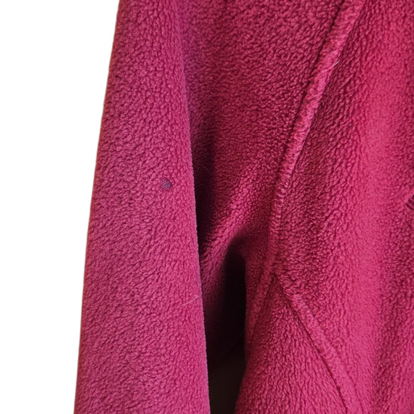 Columbia Full Zip Fleece Jacket Zippered Pockets Red Women's Medium - Picture 8 of 8
